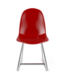 红色透明椅