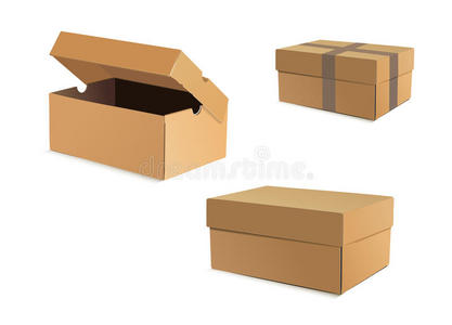 包装 运输 插图 纸板 纸张 纸箱 空的 房子 存储 包裹
