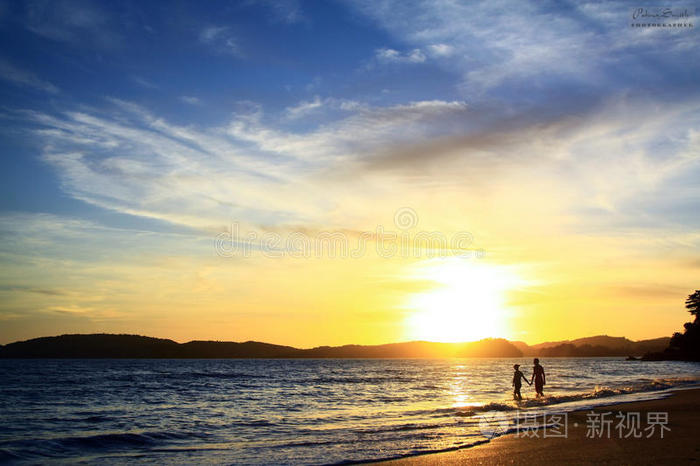 美丽的风景浪漫爱海洋