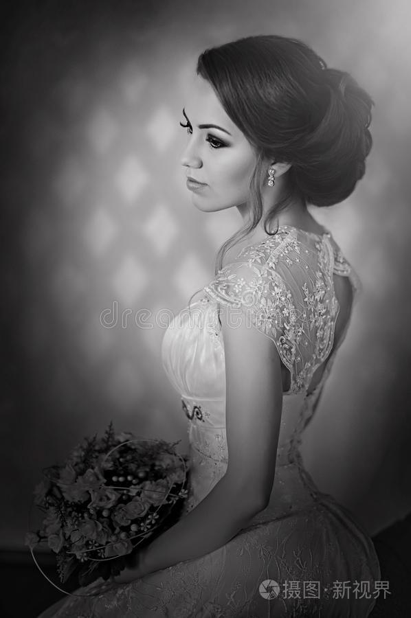 美丽的新娘，妆容时尚