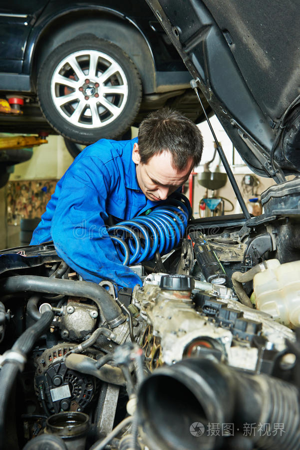 汽车修理工机械师肖像