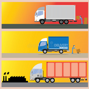 卡车和运输的3种尺寸