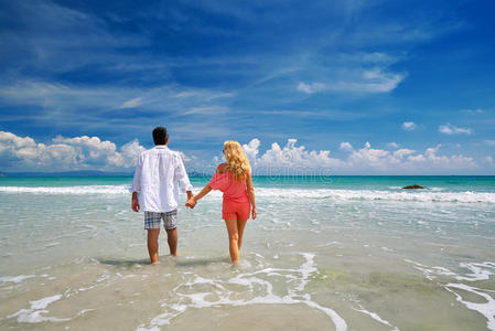 浪漫的 假日 粉红色 旅行 夏天 浪漫 海滩 假期 朋友