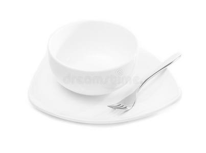 白底白瓷盘碗