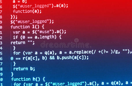 编码编程源代码屏幕。