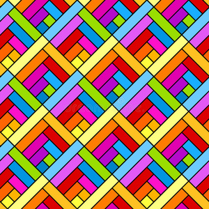 彩色对角线正方形无缝几何图案照片