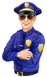 工作 化身 法律 官员 执行 职业 插图 警察 很完美 肖像