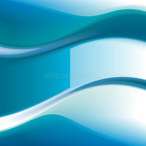 抽象的蓝色波浪。 光栅。 7