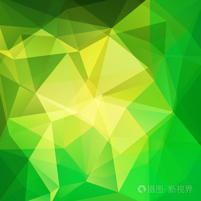 抽象的马赛克背景绿色三角形几何背景设计元素矢量图