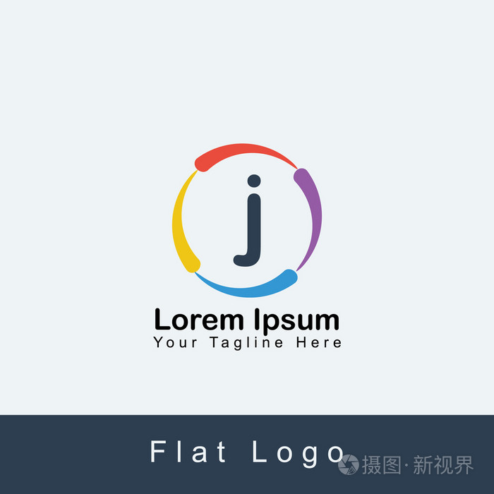 j圆字母标志设计为您的业务的