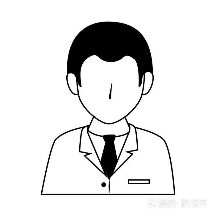 医疗兵医生男西装插画-正版商用图片1pddvu-摄图新视界