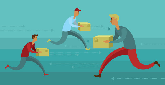 交货准时快递照片