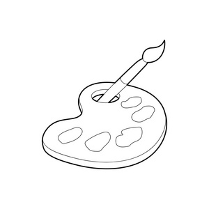 水彩画和画笔图片