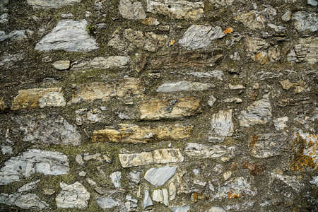 灰色石头砌的墙图片