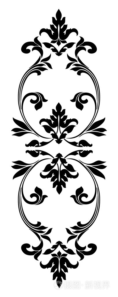 边界哥特式装饰品装饰复古元素的设计