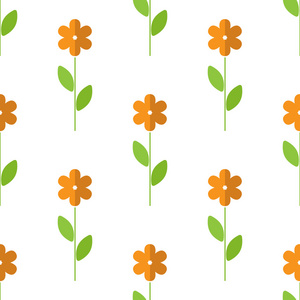 简单的花卉图标插画