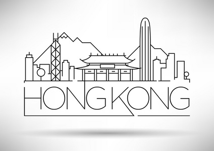 香港城市天际线图片-香港城市天际线素材-香港城市天际线插画-摄图新