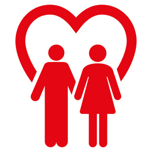 婚姻平面矢量图标照片