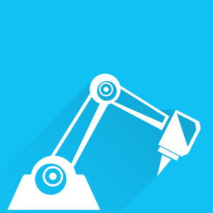 机械臂的矢量符号.机器人手照片