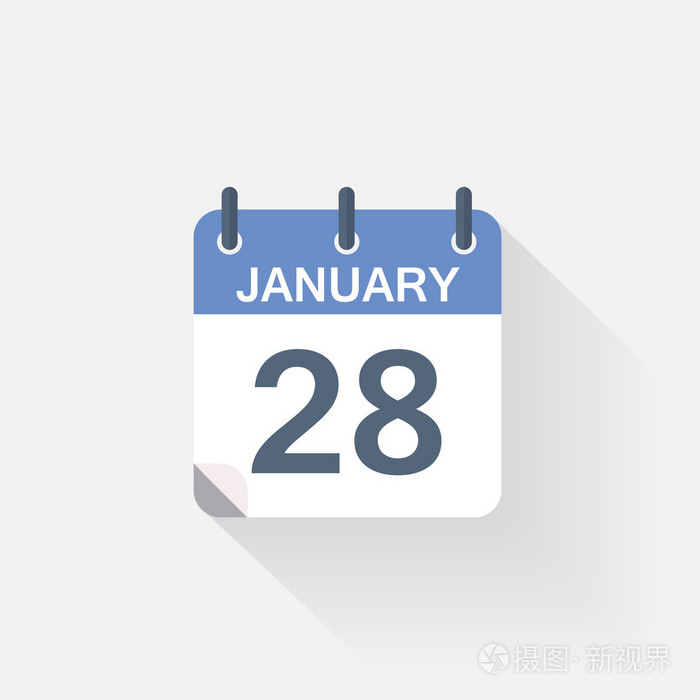 1 月 28 日日历图标