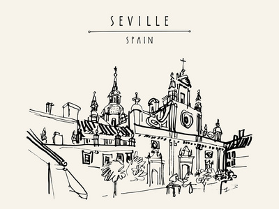 西班牙塞维利亚罗马天主教堂照片