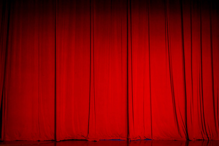 红色幕布背景照片