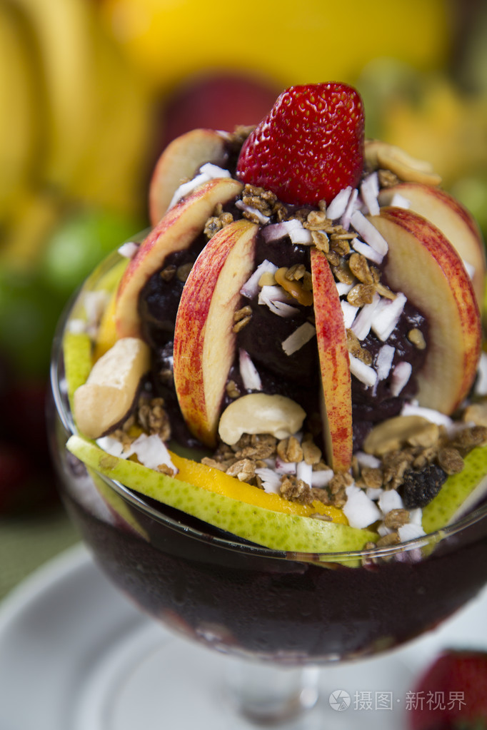 acai 碗冰淇淋, 水果和谷类食品照片-正版商用图片1phivp-摄图新视界