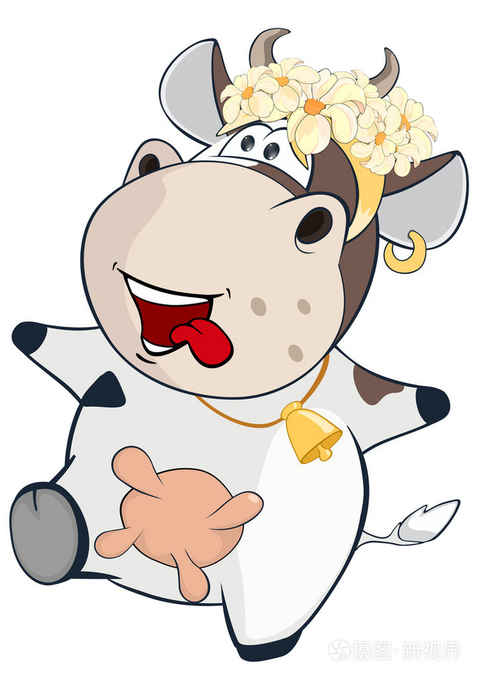 可爱的奶牛.卡通人物