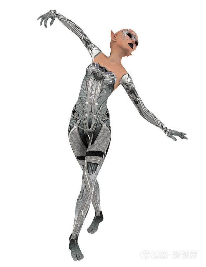 一个女外星人 3d cg 渲染照片-正版商用图片1pi8m2-摄图新视界