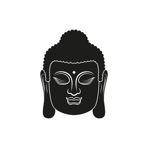 梵文金刚经纹身佛头.孤立的矢量图照片