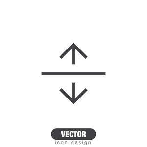 箭头拆分水平标志图标插画