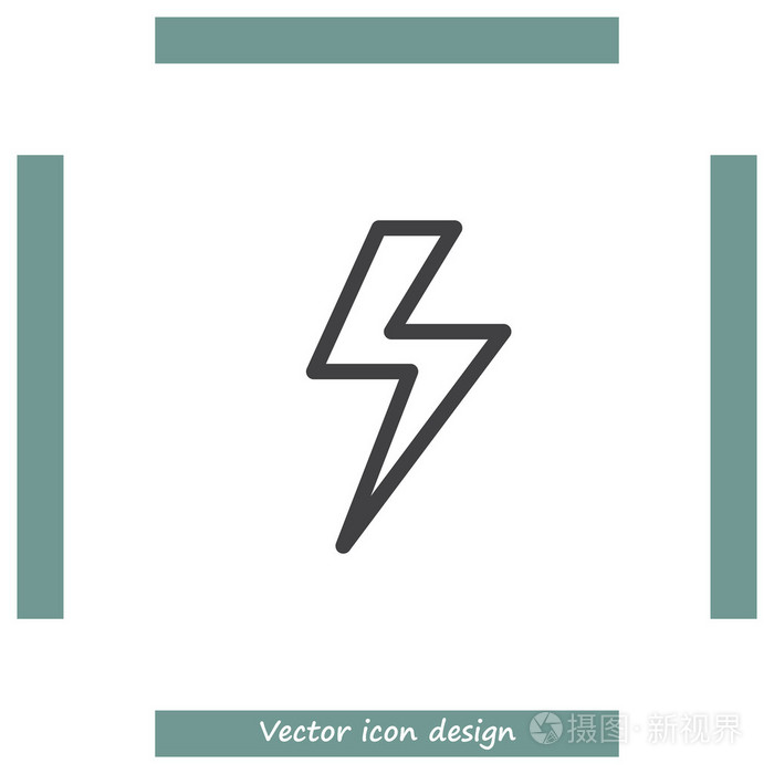 发亮的闪电标志图标