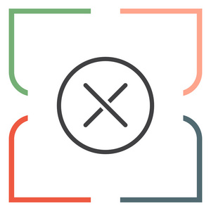 取消标志图标插画