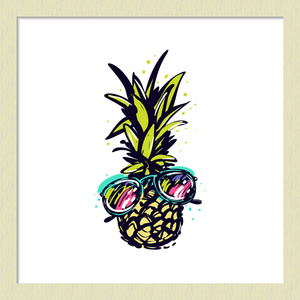 手绘菠萝中的素描样式图片