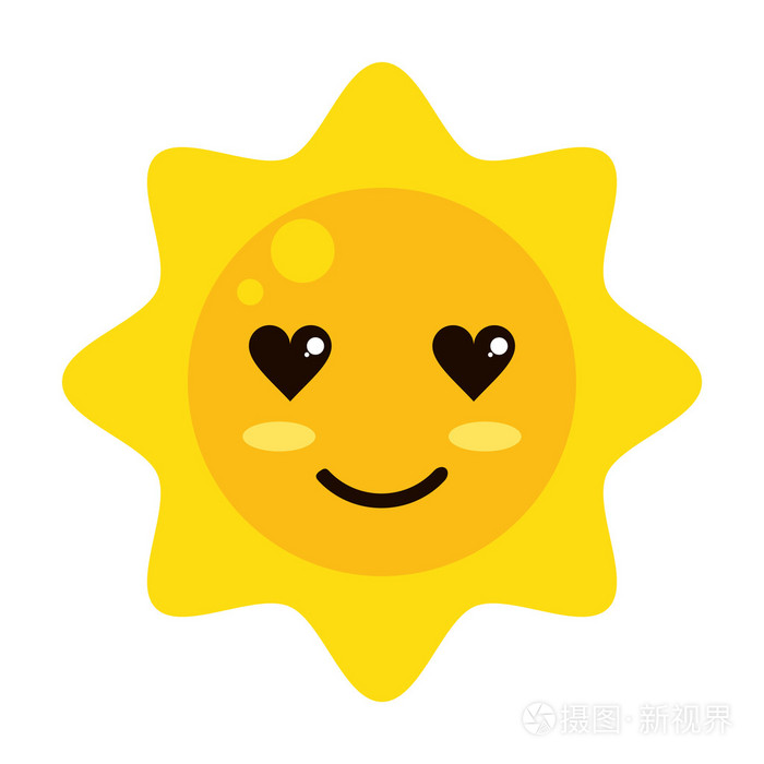 卡哇伊太阳图标插画-正版商用图片1pit5y-摄图新视界