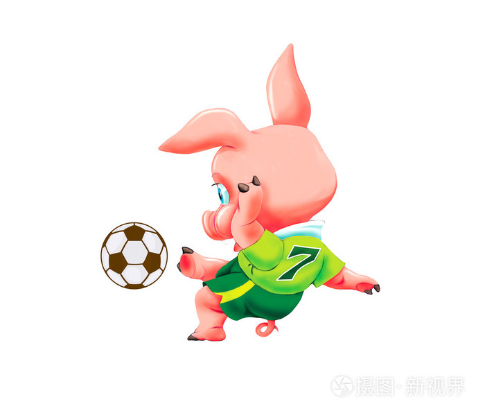 小猪与足球球