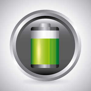 电池级标志经典孤立的图标照片