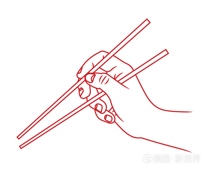 手用筷子