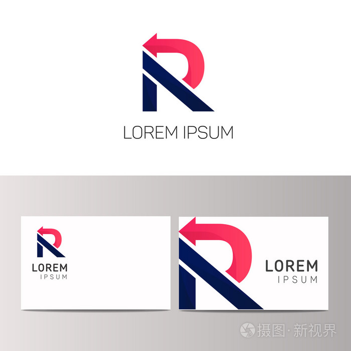 r 字母 logo 公司标志矢量设计