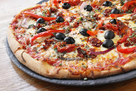 西班牙风情烤香肠披萨图片