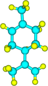 柠檬酸酸分子柠檬烯分子结构上白色孤立照片