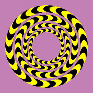 永恒的旋转的错觉.背景与明亮的视错觉的旋转.视错觉自旋周期.