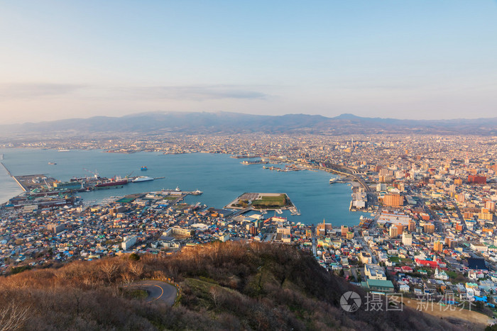 函馆城市景观视图