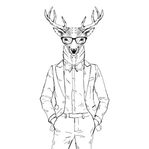 燕尾服卡通图片-燕尾服卡通素材-燕尾服卡通插画-摄图新视界