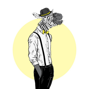 斑马拟人简笔画图片