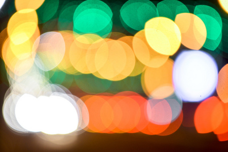 迷离的黄色光城市的灯光迷离景背景照片