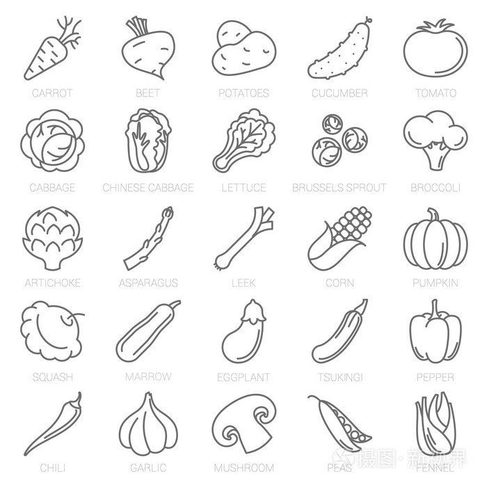 食品蔬菜图标