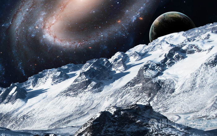 与行星, 恒星和星系中表现的美太空探索外层空间的宇宙场景.