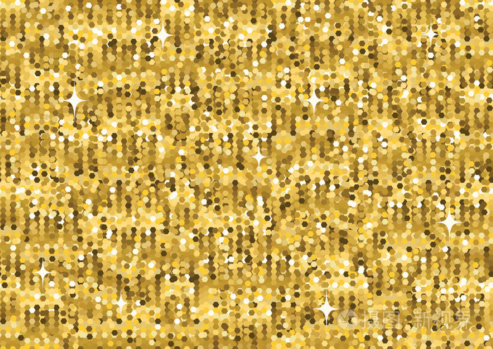 金色亮片奢华质感无缝模式设计元素