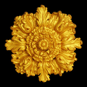 老式的黄金花卉图案装饰元素图片